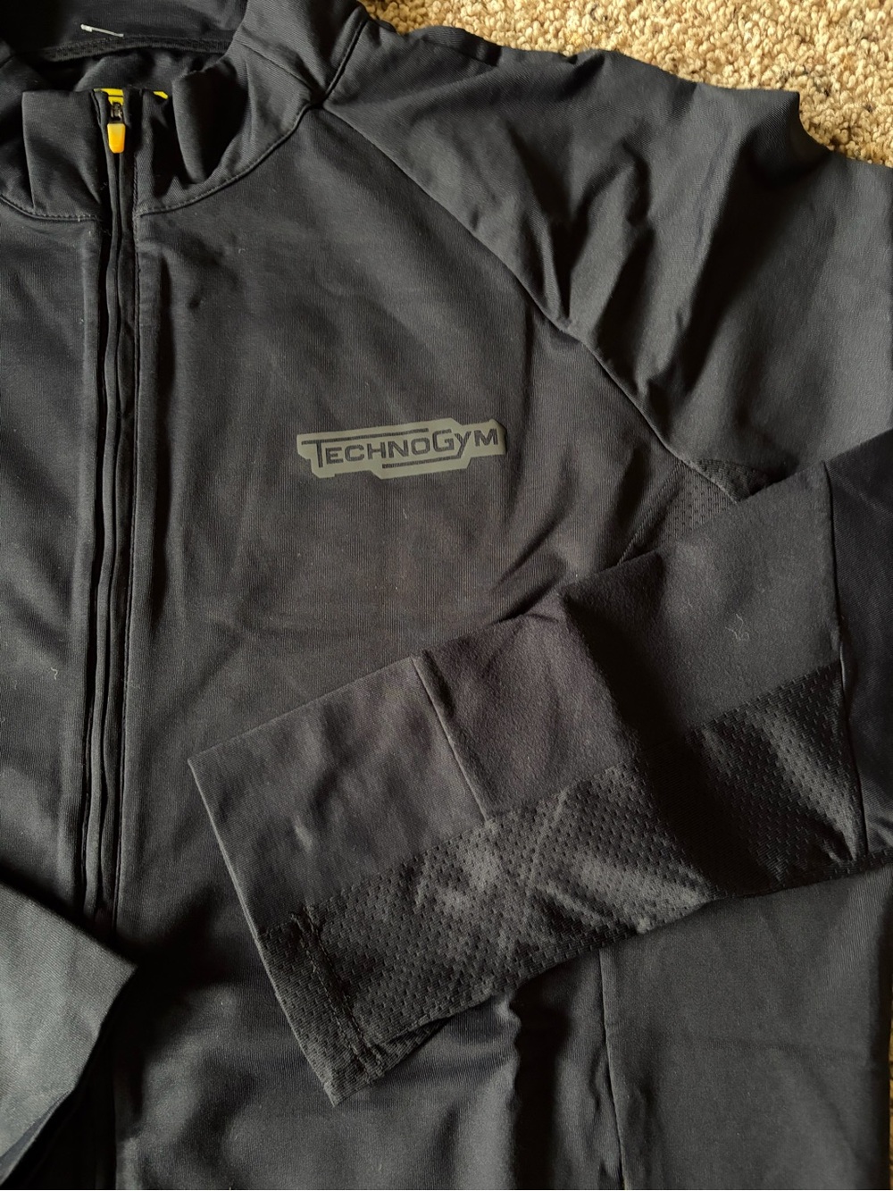 Men's Black Performance Zip-Up Jacket - Picture 2 of 4